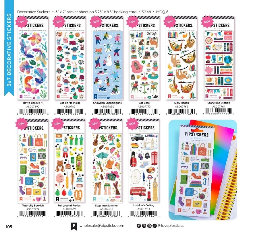 Pipsticks Annual Stickers Catalog Weekly Ad January 1 - December 31, 2026