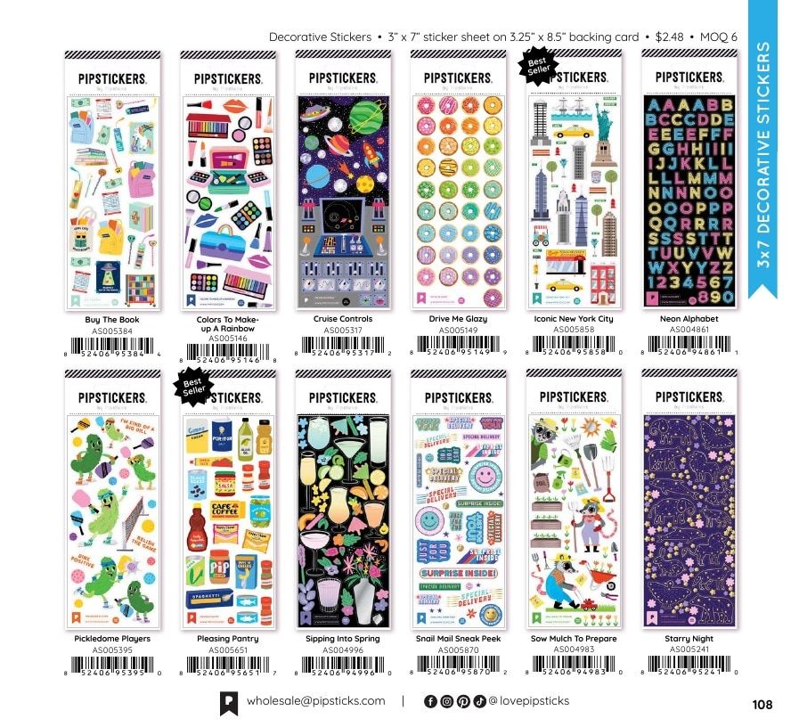 Pipsticks Annual Stickers Catalog Weekly Ad January 1 - December 31, 2026