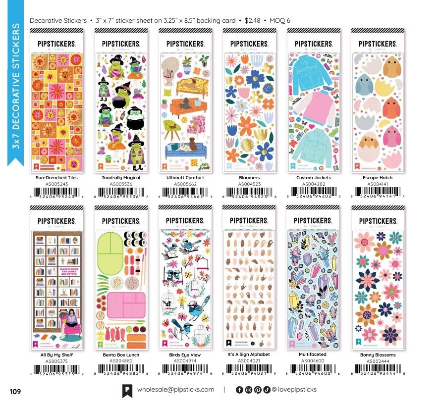 Pipsticks Annual Stickers Catalog Weekly Ad January 1 - December 31, 2026