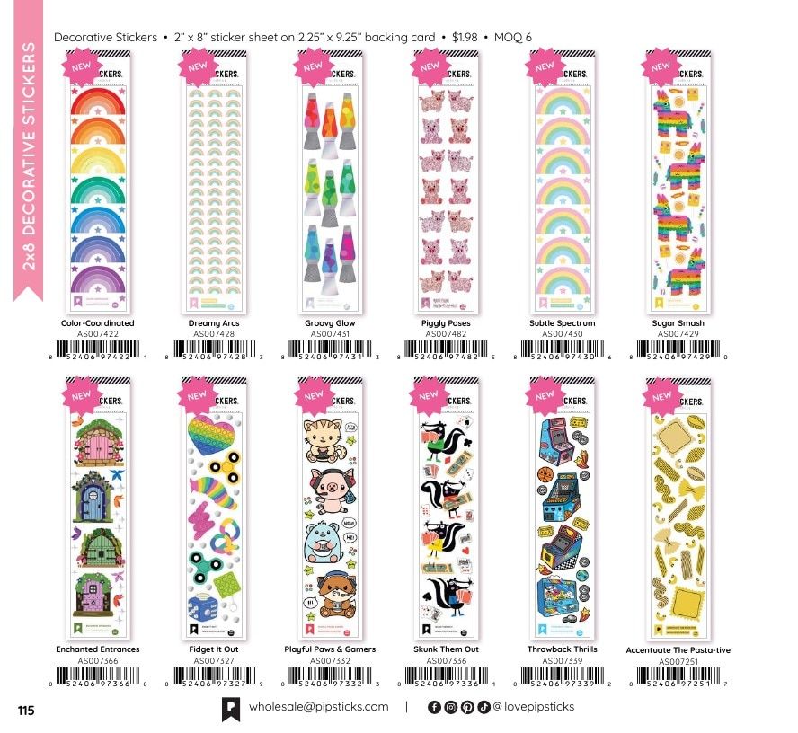 Pipsticks Annual Stickers Catalog Weekly Ad January 1 - December 31, 2026