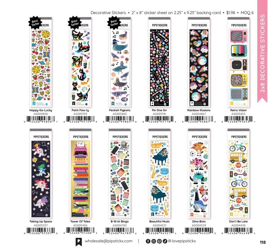 Pipsticks Annual Stickers Catalog Weekly Ad January 1 - December 31, 2026