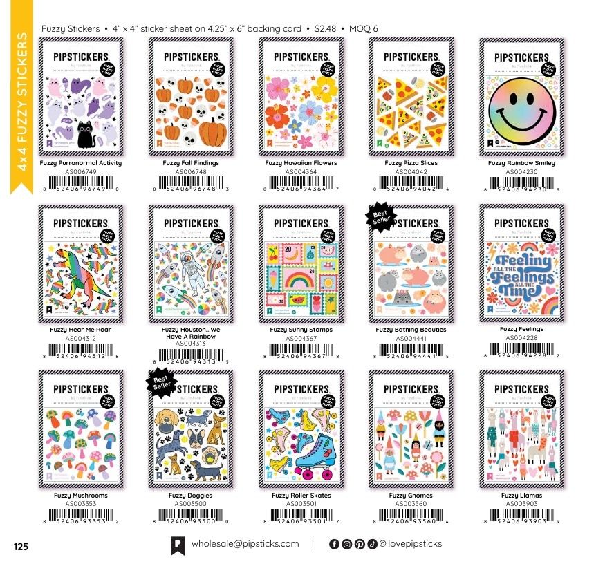 Pipsticks Annual Stickers Catalog Weekly Ad January 1 - December 31, 2026