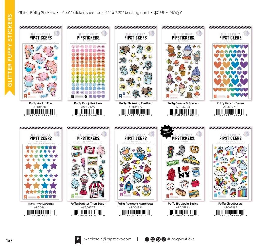 Pipsticks Annual Stickers Catalog Weekly Ad January 1 - December 31, 2026