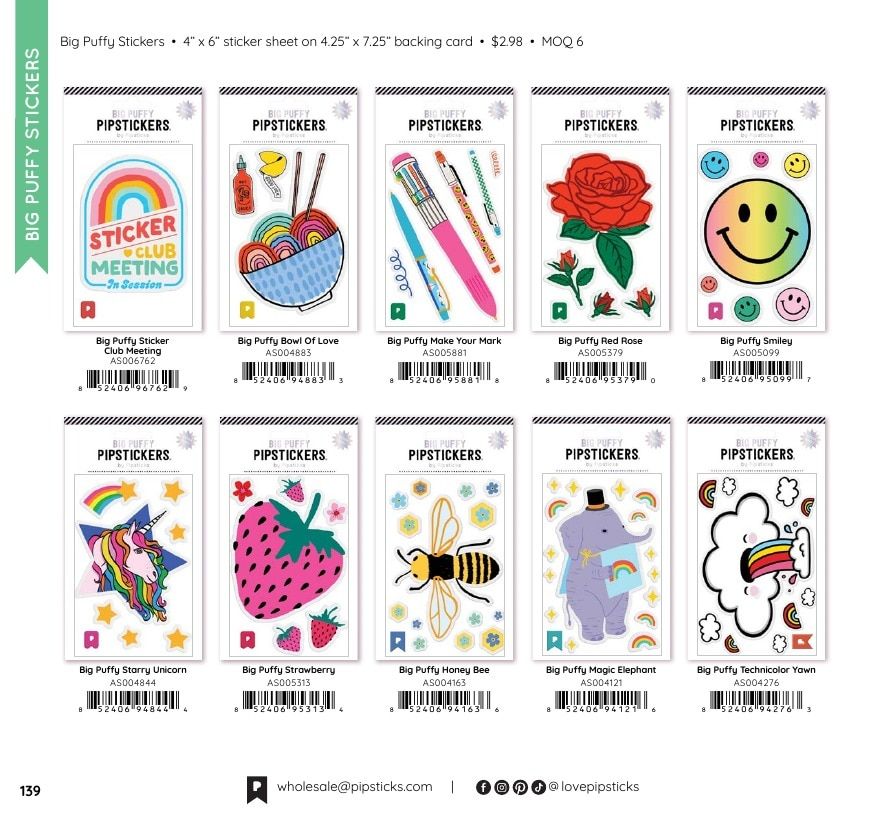 Pipsticks Annual Stickers Catalog Weekly Ad January 1 - December 31, 2026