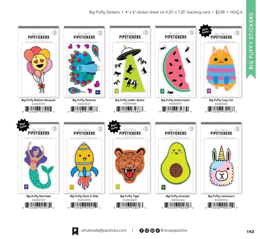 Pipsticks Annual Stickers Catalog Weekly Ad January 1 - December 31, 2026