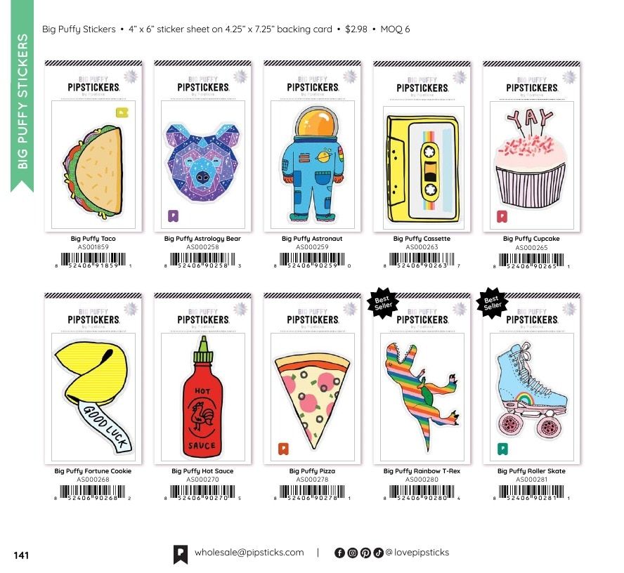 Pipsticks Annual Stickers Catalog Weekly Ad January 1 - December 31, 2026