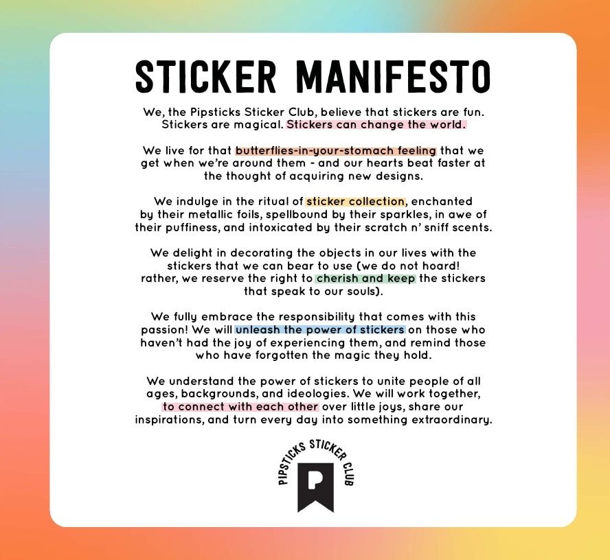 Pipsticks Annual Stickers Catalog Weekly Ad January 1 - December 31, 2026