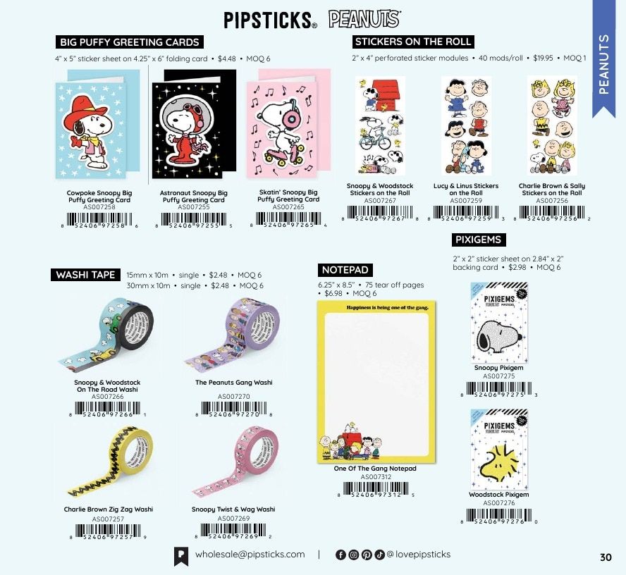 Pipsticks Annual Stickers Catalog Weekly Ad January 1 - December 31, 2026