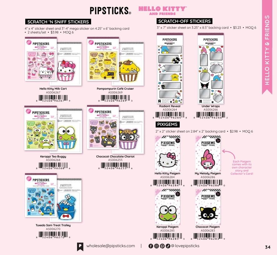 Pipsticks Annual Stickers Catalog Weekly Ad January 1 - December 31, 2026