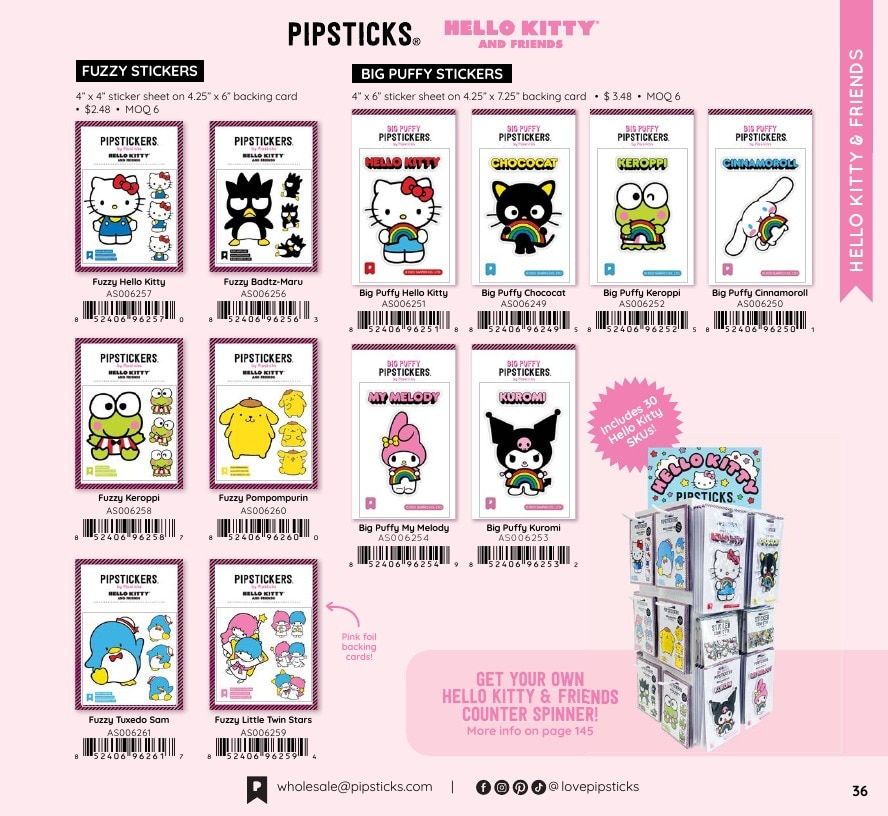 Pipsticks Annual Stickers Catalog Weekly Ad January 1 - December 31, 2026