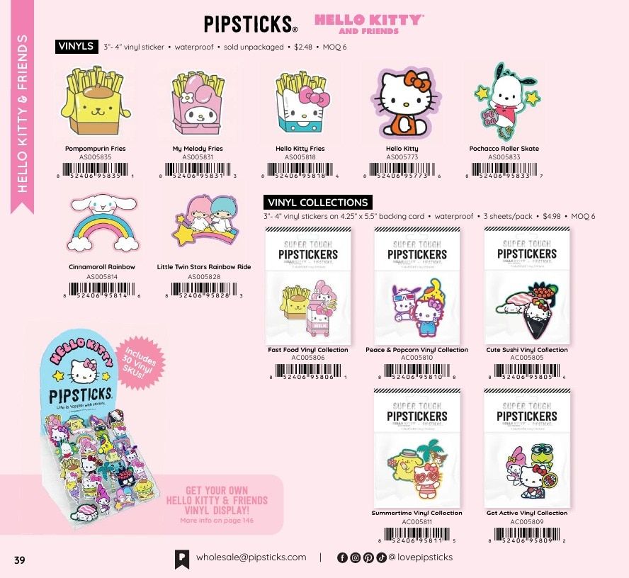 Pipsticks Annual Stickers Catalog Weekly Ad January 1 - December 31, 2026