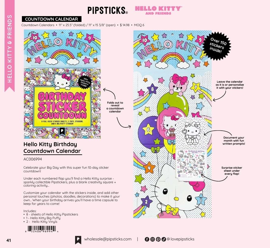 Pipsticks Annual Stickers Catalog Weekly Ad January 1 - December 31, 2026