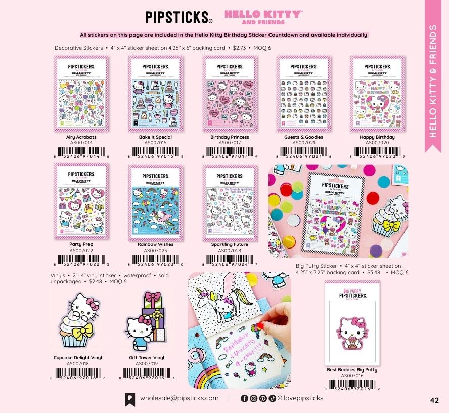 Pipsticks Annual Stickers Catalog Weekly Ad January 1 - December 31, 2026