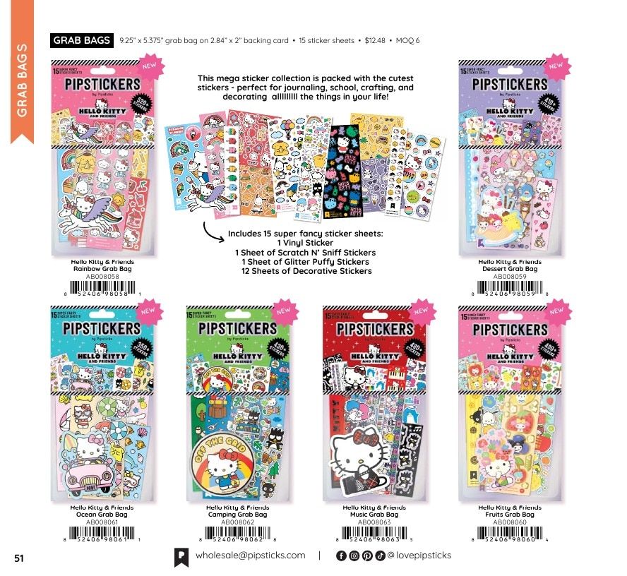 Pipsticks Annual Stickers Catalog Weekly Ad January 1 - December 31, 2026