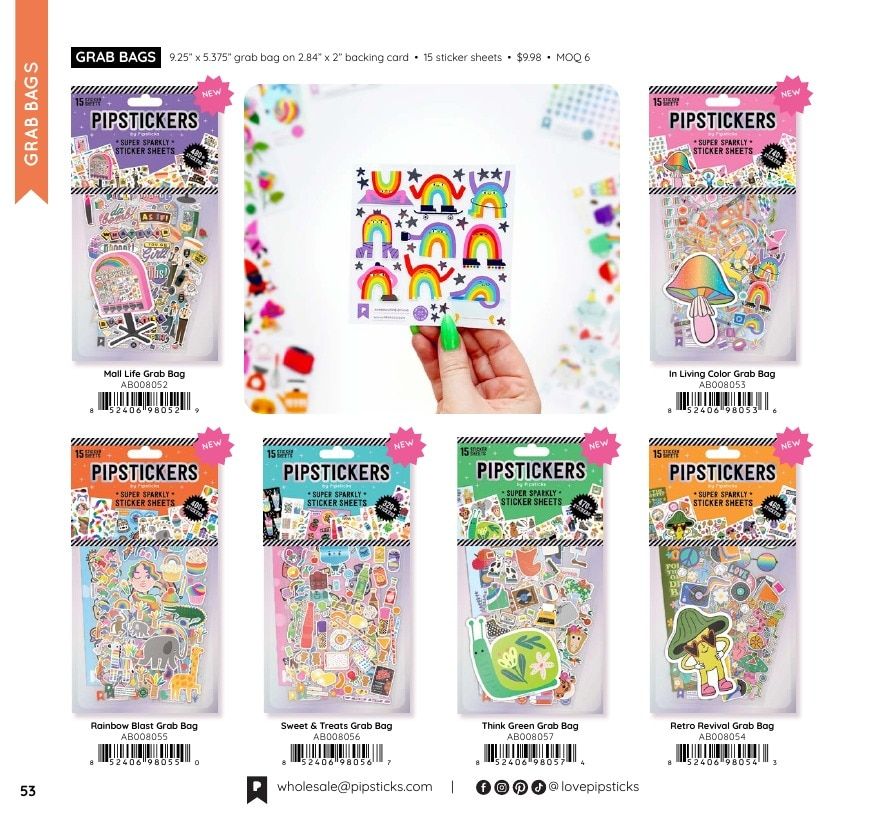 Pipsticks Annual Stickers Catalog Weekly Ad January 1 - December 31, 2026