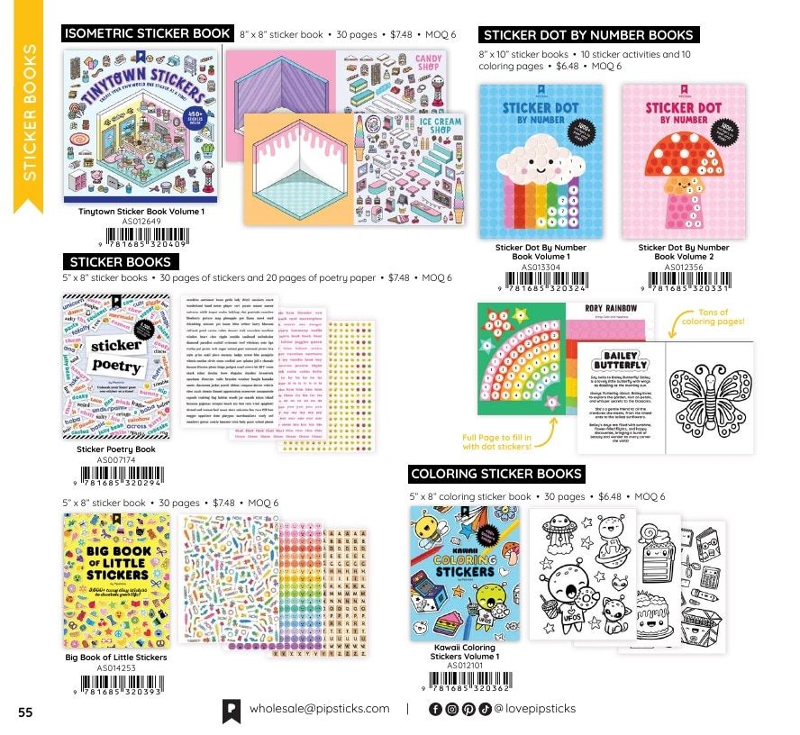 Pipsticks Annual Stickers Catalog Weekly Ad January 1 - December 31, 2026