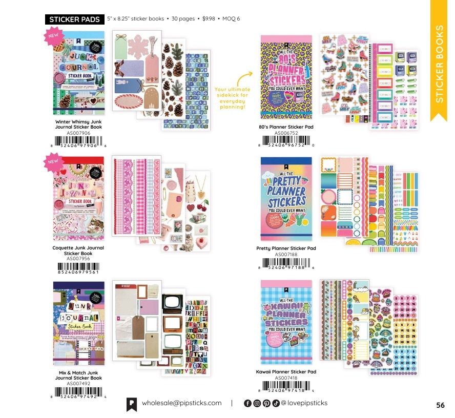 Pipsticks Annual Stickers Catalog Weekly Ad January 1 - December 31, 2026