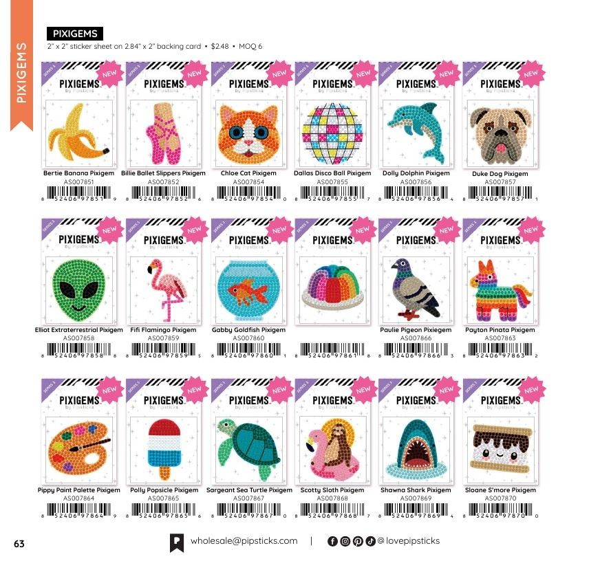Pipsticks Annual Stickers Catalog Weekly Ad January 1 - December 31, 2026