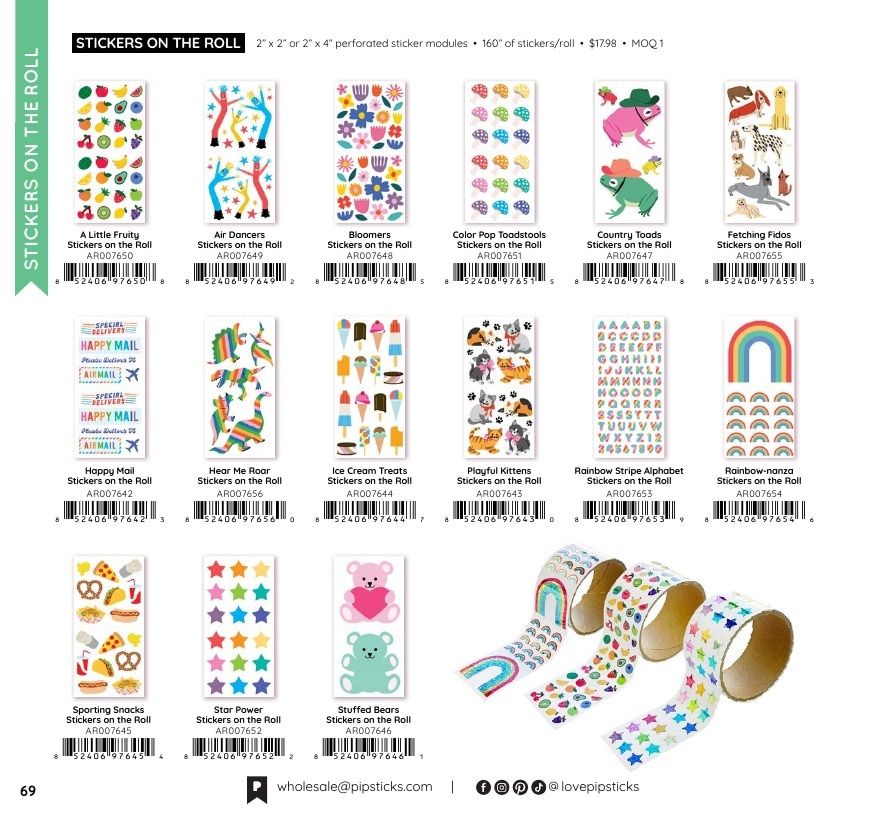 Pipsticks Annual Stickers Catalog Weekly Ad January 1 - December 31, 2026