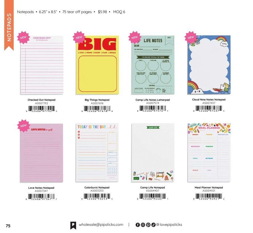 Pipsticks Annual Stickers Catalog Weekly Ad January 1 - December 31, 2026