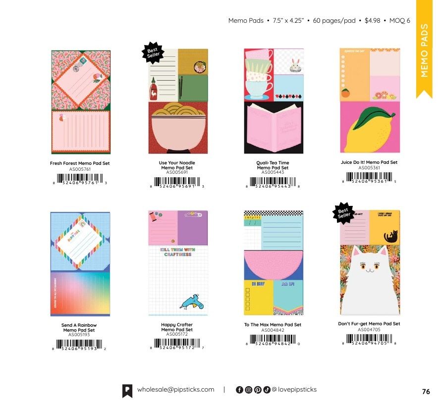 Pipsticks Annual Stickers Catalog Weekly Ad January 1 - December 31, 2026
