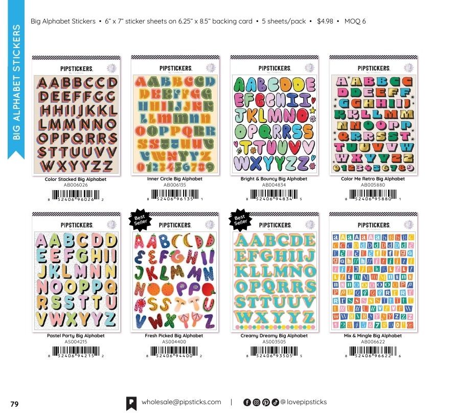 Pipsticks Annual Stickers Catalog Weekly Ad January 1 - December 31, 2026