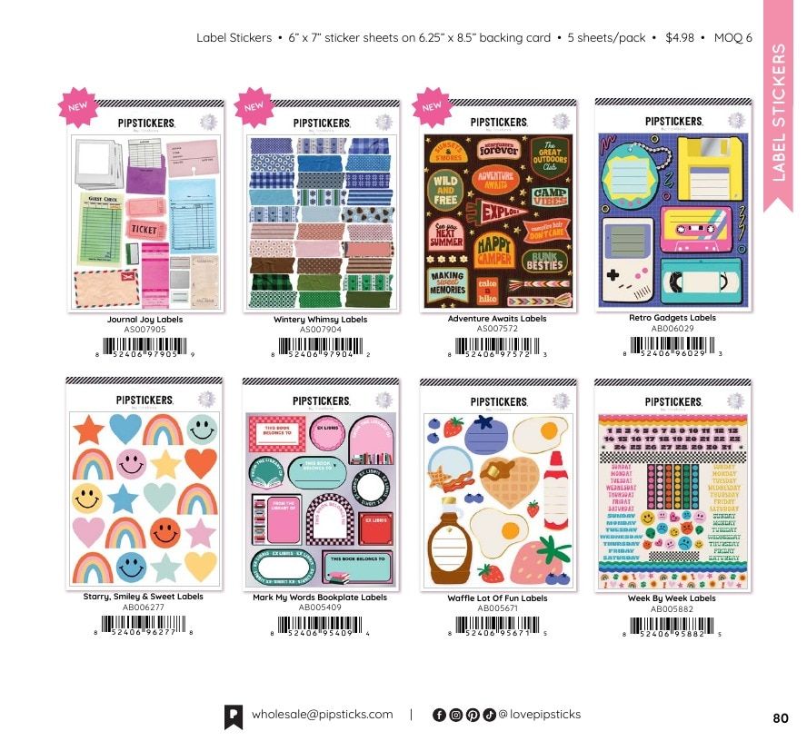 Pipsticks Annual Stickers Catalog Weekly Ad January 1 - December 31, 2026
