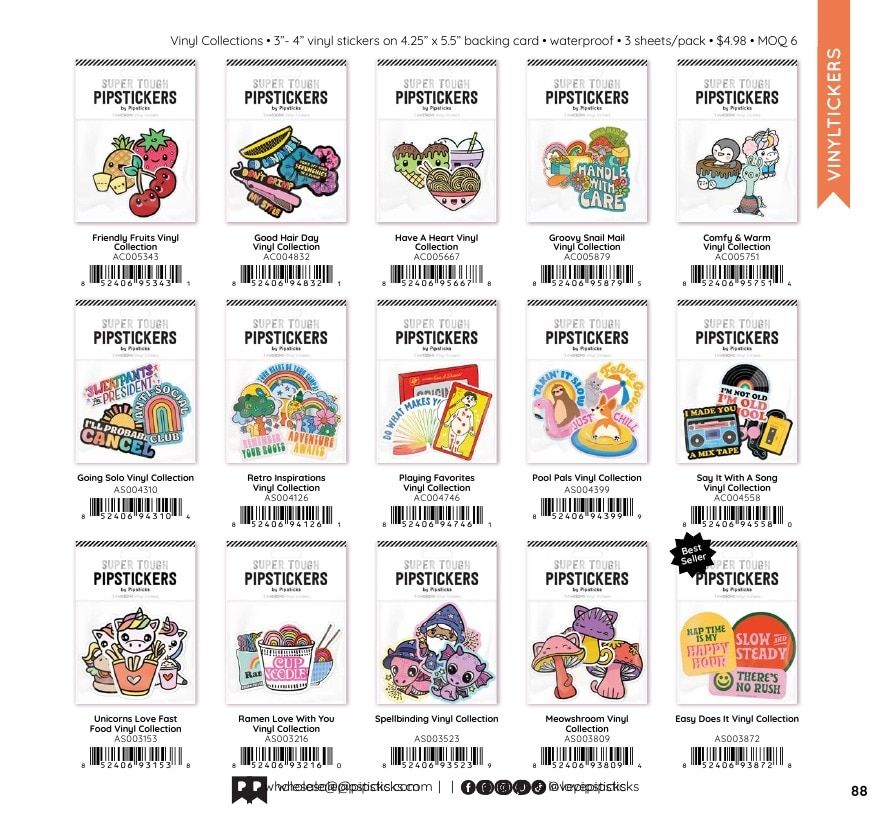 Pipsticks Annual Stickers Catalog Weekly Ad January 1 - December 31, 2026