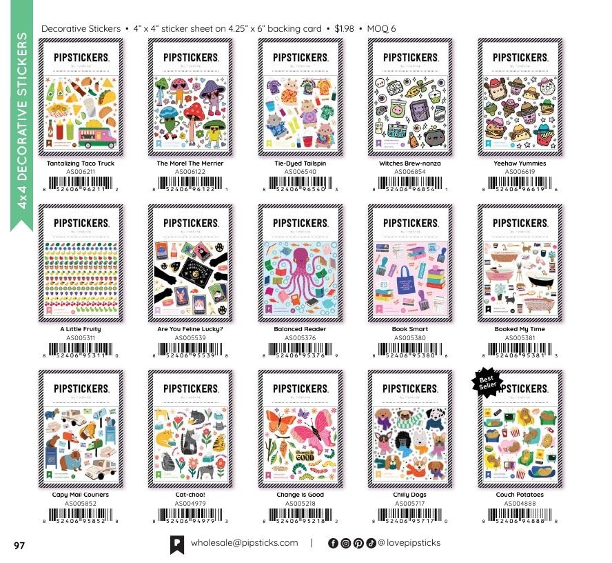 Pipsticks Annual Stickers Catalog Weekly Ad January 1 - December 31, 2026