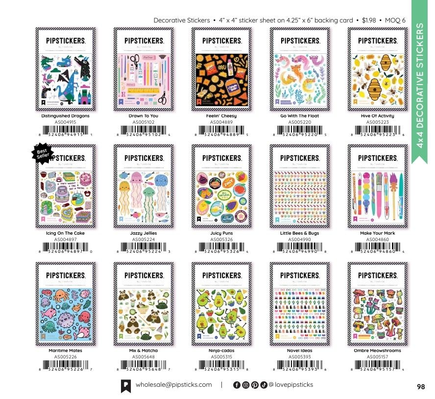 Pipsticks Annual Stickers Catalog Weekly Ad January 1 - December 31, 2026