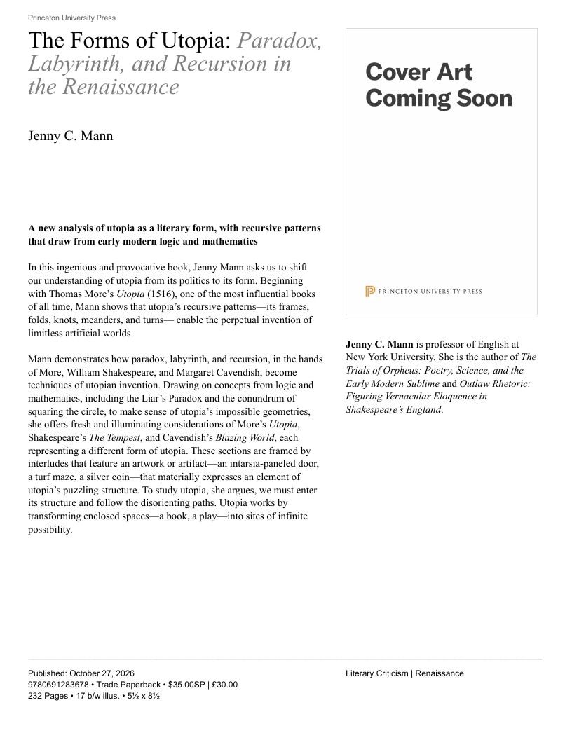 Princeton University Press Fall Book Catalog Weekly Ad January 1 - December 31, 2026