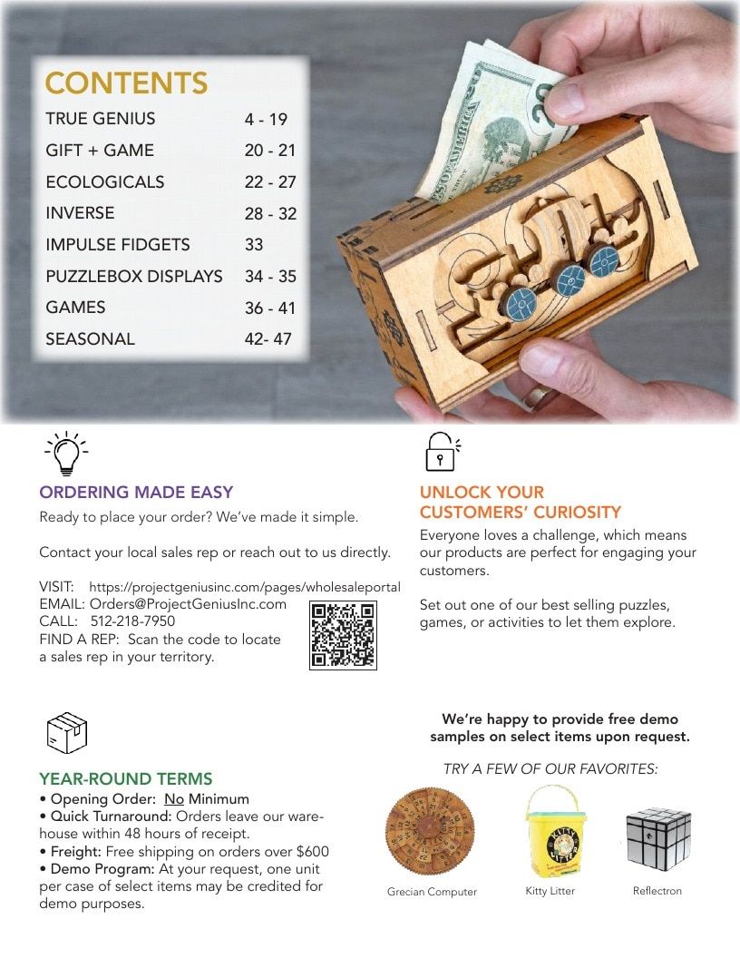 Project Genius Annual Puzzles and Games Catalog Weekly Ad January 1 - December 31, 2026