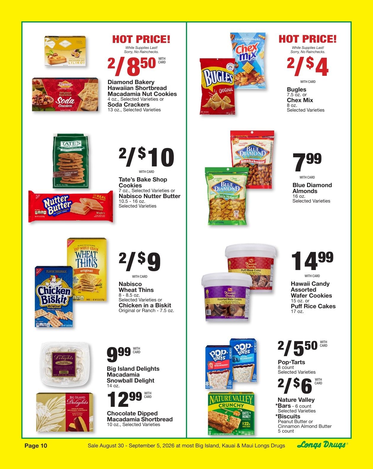 Longs Drugs Big Island Weekly Ad August 30 - September 5, 2026