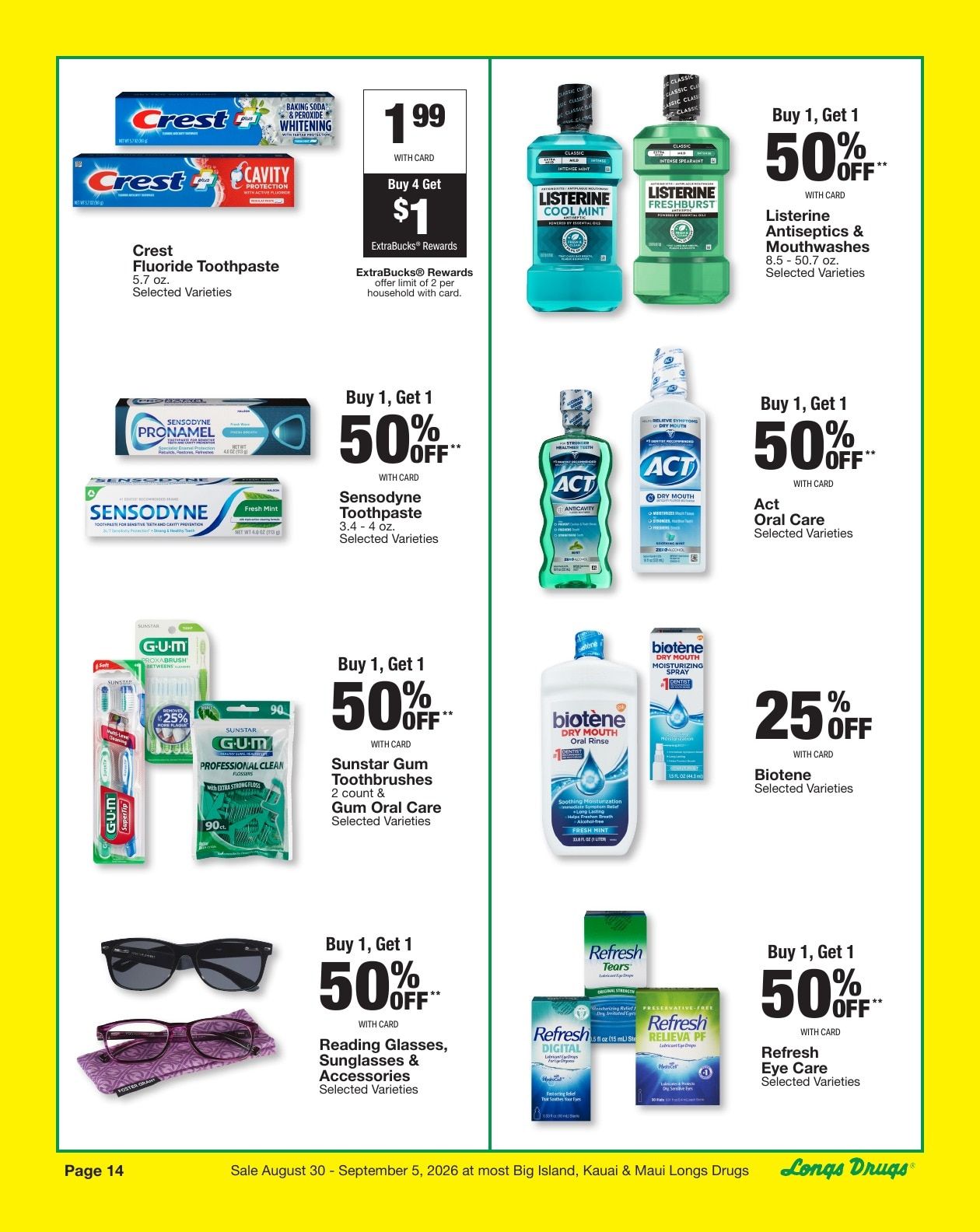 Longs Drugs Big Island Weekly Ad August 30 - September 5, 2026