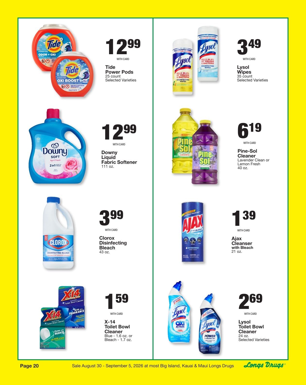Longs Drugs Big Island Weekly Ad August 30 - September 5, 2026