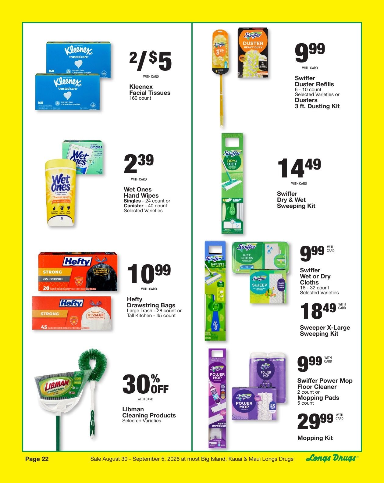 Longs Drugs Big Island Weekly Ad August 30 - September 5, 2026