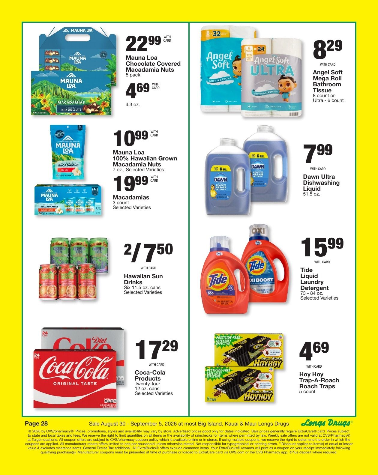Longs Drugs Big Island Weekly Ad August 30 - September 5, 2026