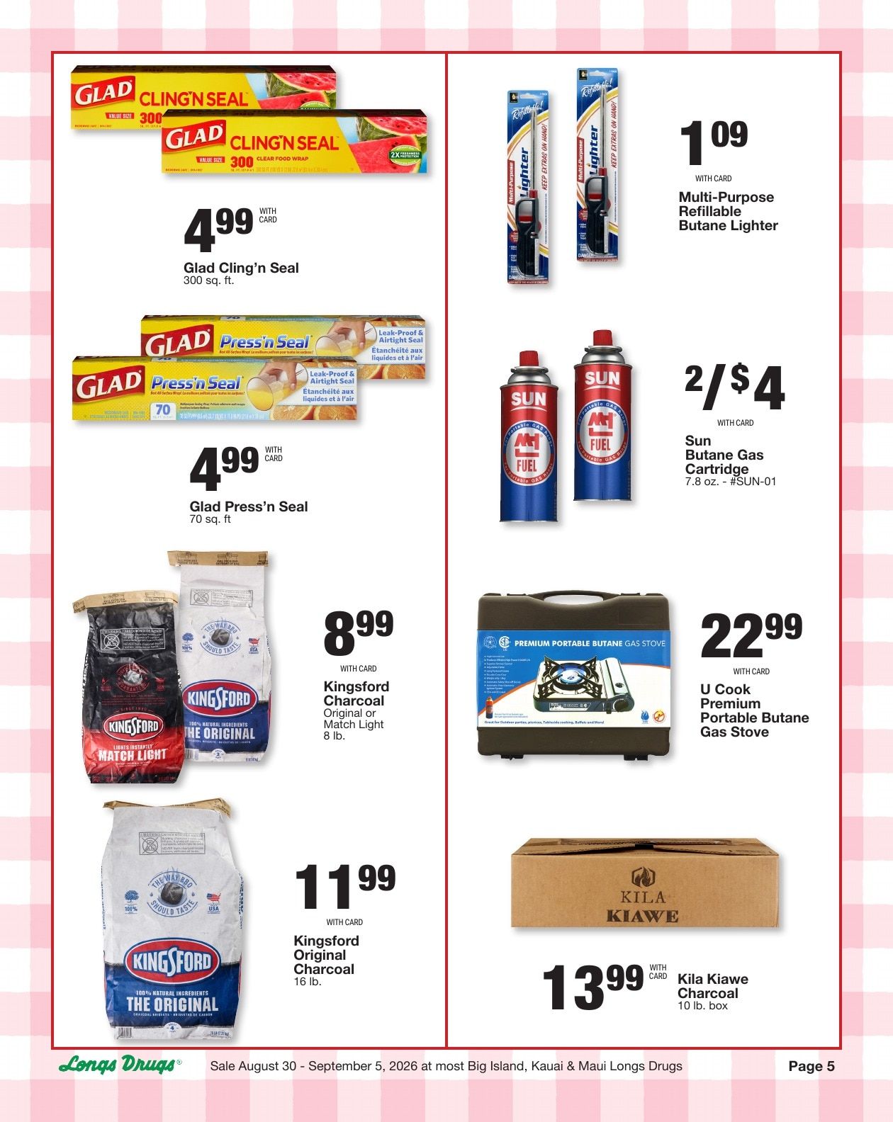 Longs Drugs Big Island Weekly Ad August 30 - September 5, 2026