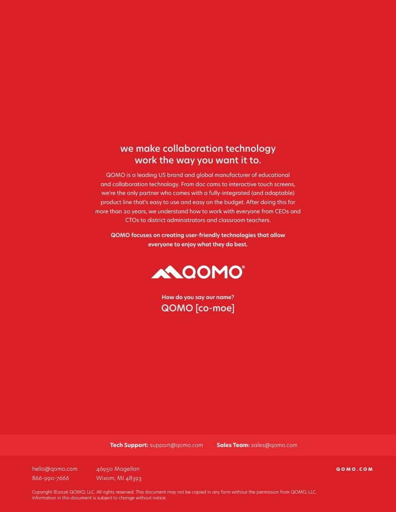 QOMO Collaboration Technology Catalog Weekly Ad January 1 - December 31, 2026