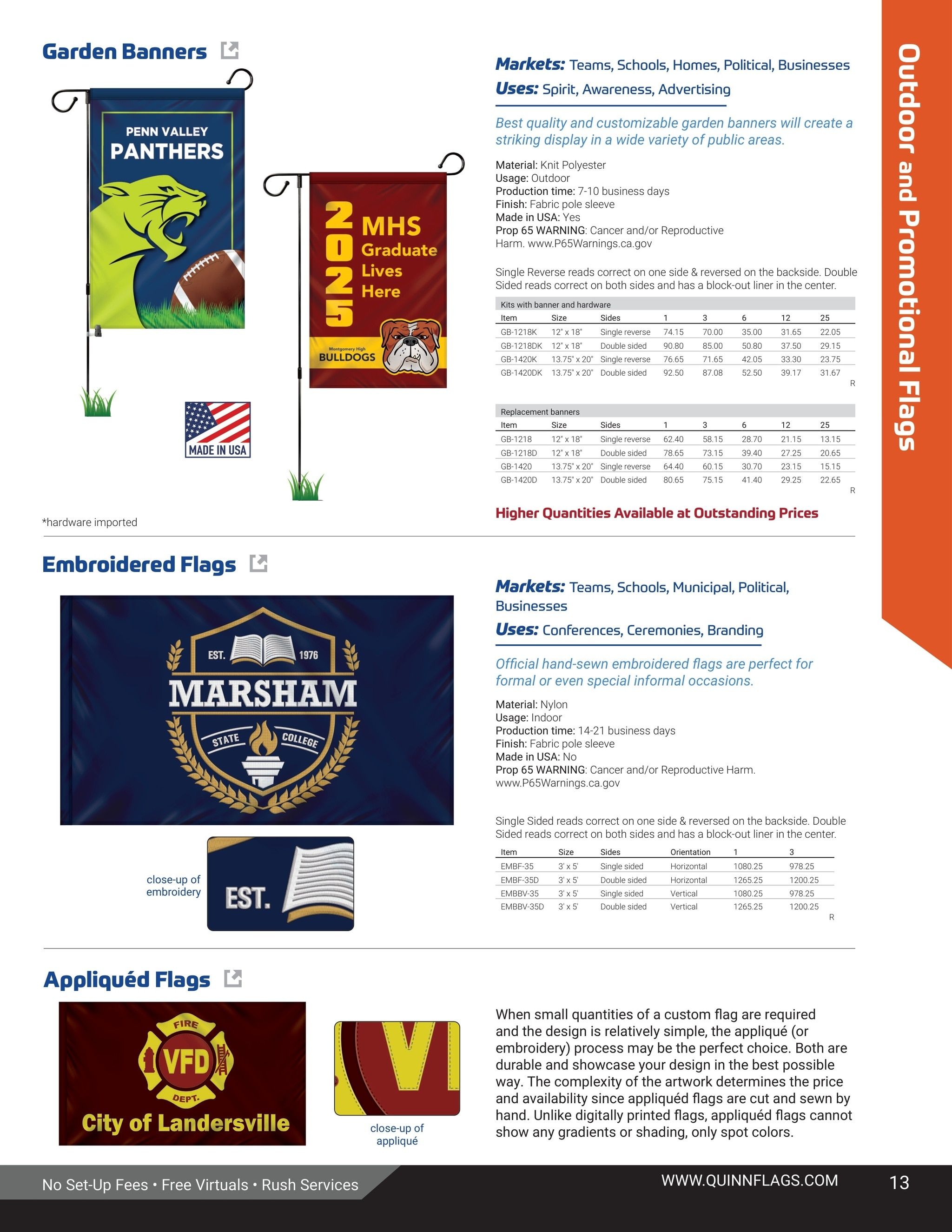 Quinn Flags Flags and Banners Catalog Weekly Ad May 5, 2026 - November 2, 2027