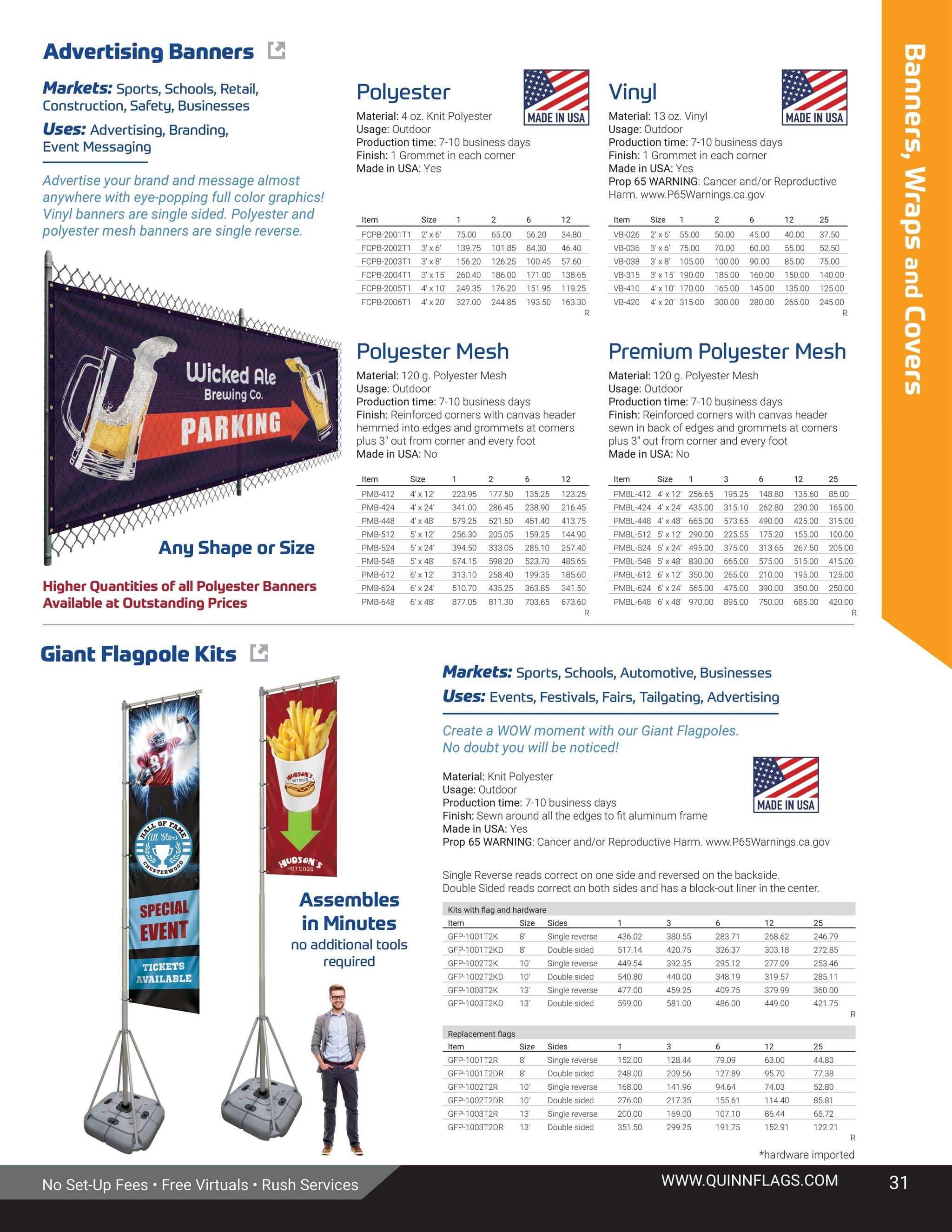 Quinn Flags Flags and Banners Catalog Weekly Ad May 5, 2026 - November 2, 2027