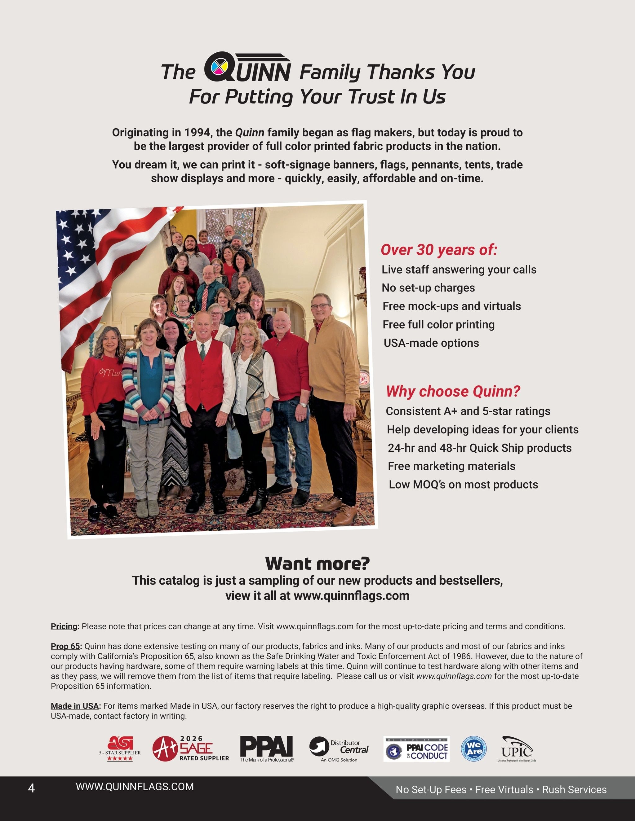 Quinn Flags Flags and Banners Catalog Weekly Ad May 5, 2026 - November 2, 2027