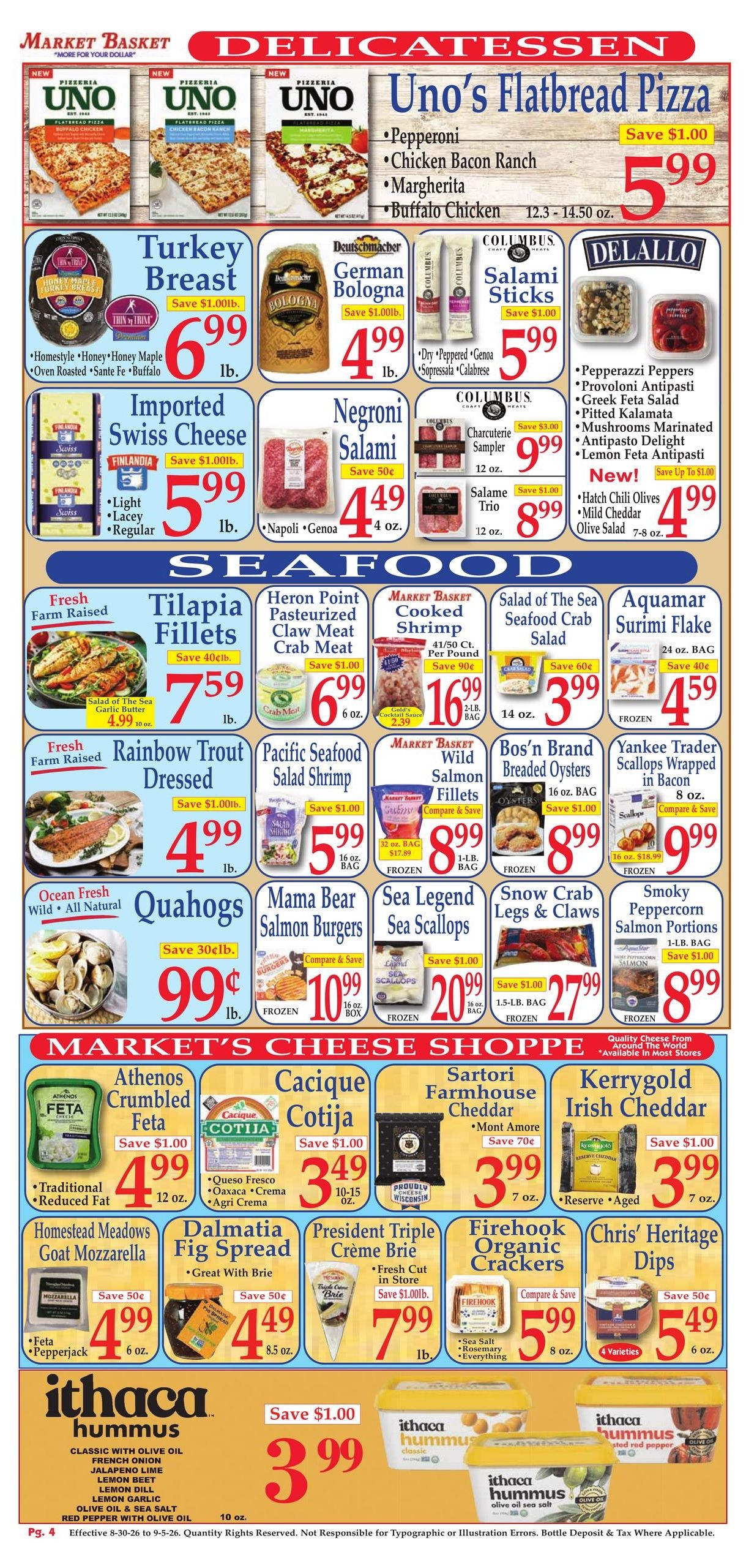 Market Basket (Allston Area, MA) Weekly Ad August 30 - September 5, 2026