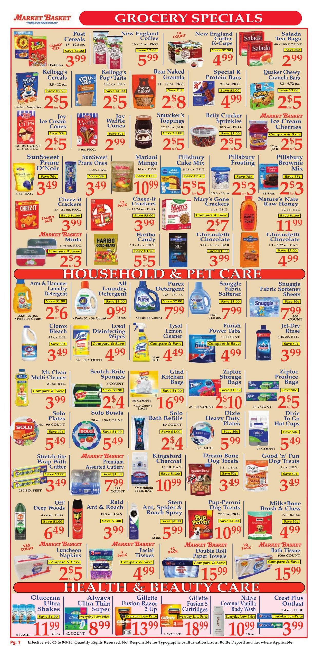 Market Basket (Allston Area, MA) Weekly Ad August 30 - September 5, 2026