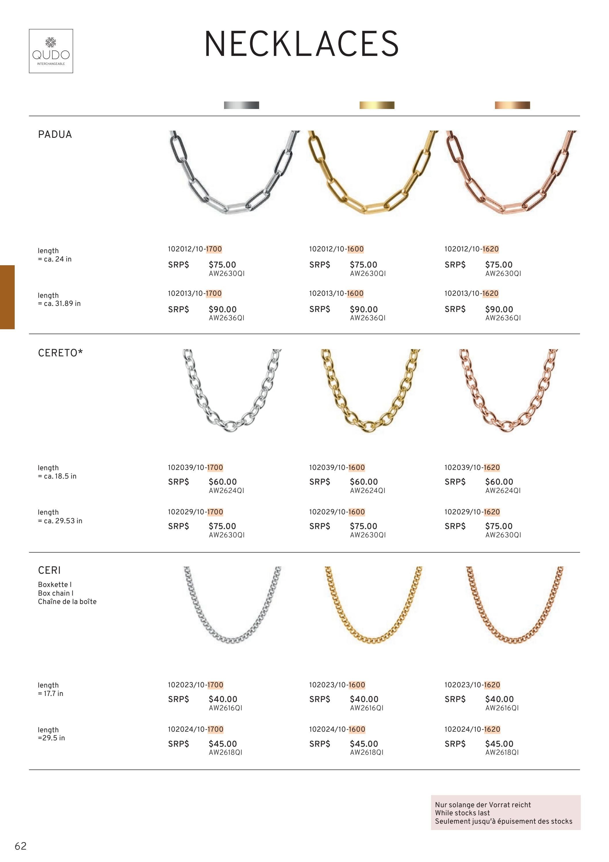 QUDO Interchangeable Autumn and Winter Jewelry Catalog Weekly Ad January 1 - December 31, 2026