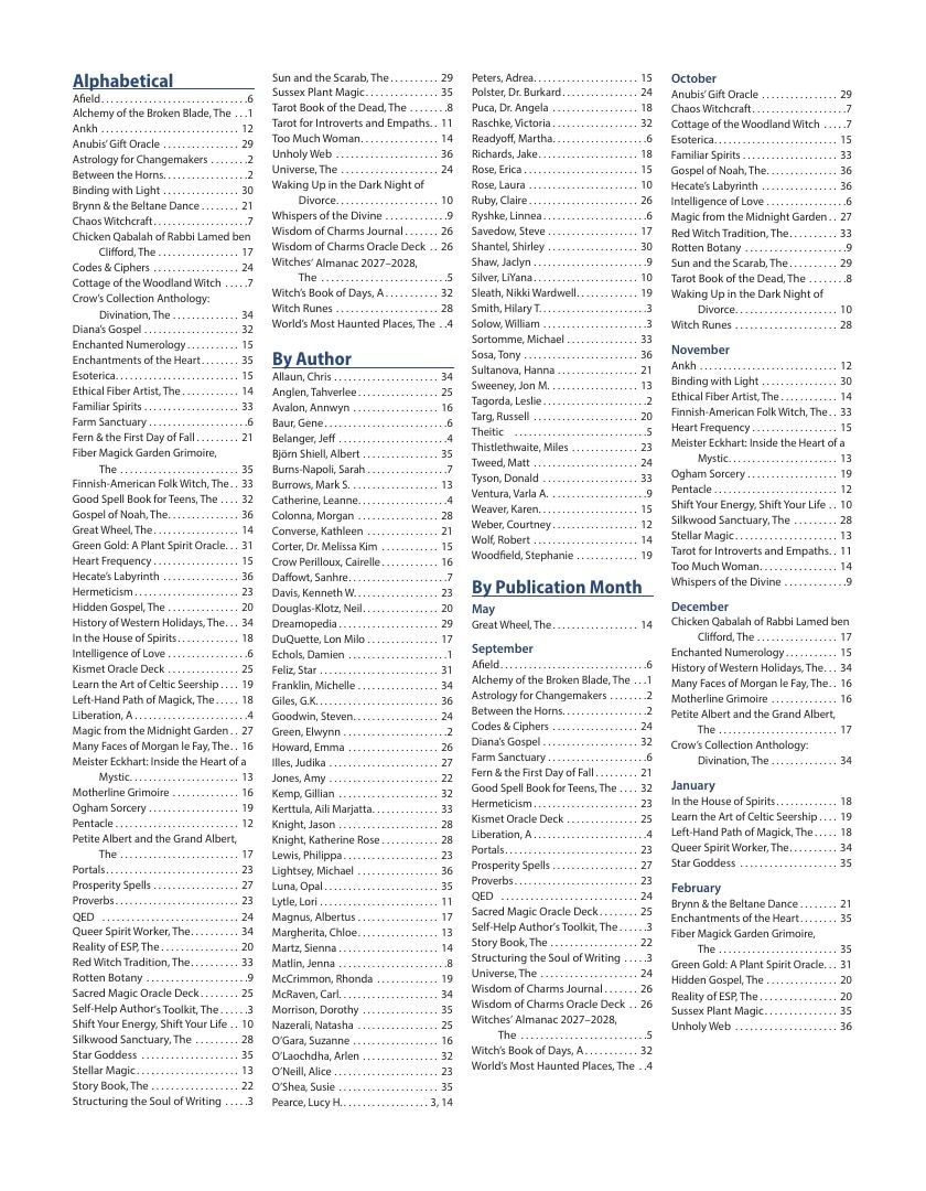 Red Wheel/Weiser Fall Books Catalog Weekly Ad January 1 - December 31, 2026