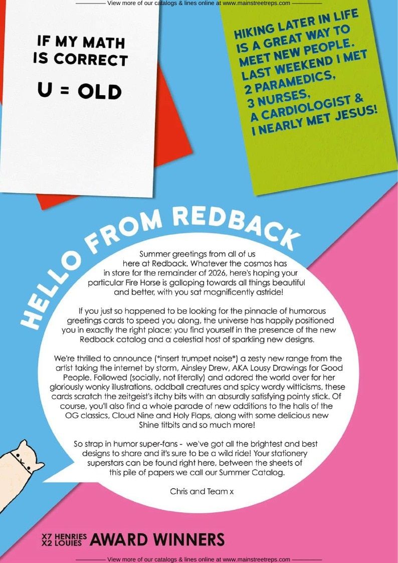 Redback Cards Summer Greeting Cards Catalog Weekly Ad January 1 - December 31, 2026