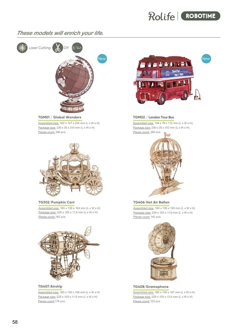 Robotime Current DIY Crafts Catalog Weekly Ad January 1 - December 31, 2026