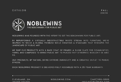 Noblewins Public Art Catalog Weekly Ad January 1 - December 31, 2026