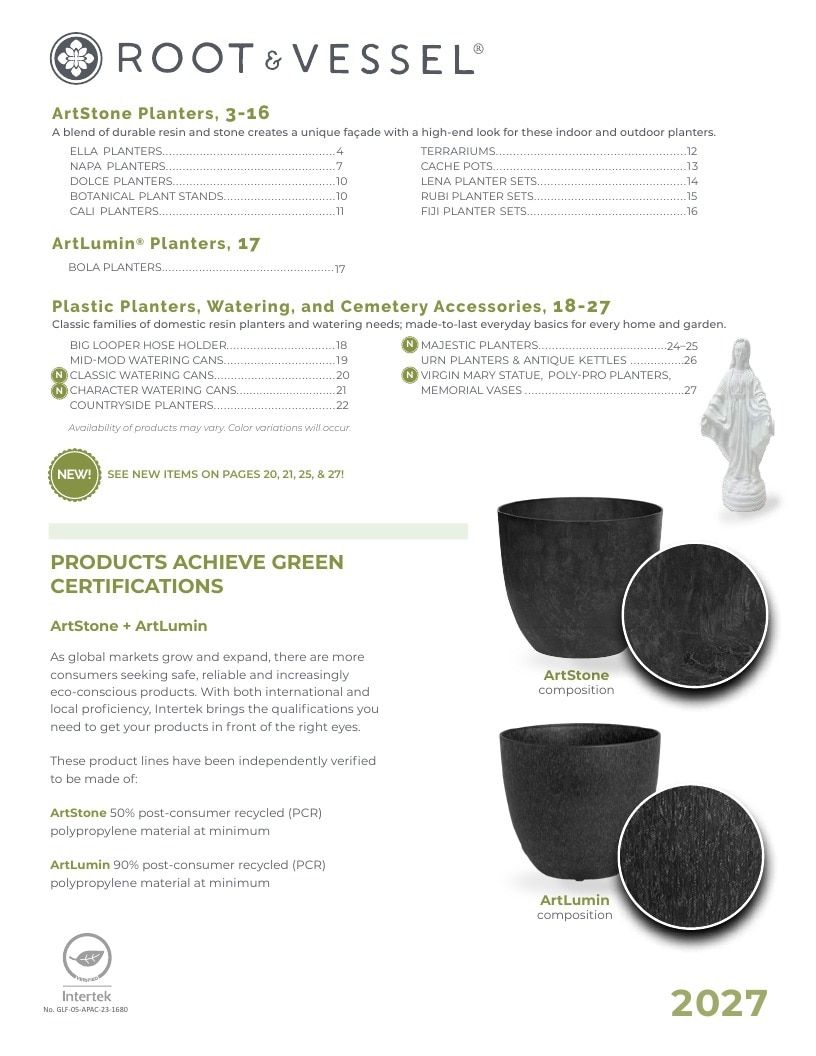 Root and Vessel Garden Products Catalog Weekly Ad August 1, 2026 - December 31, 2027